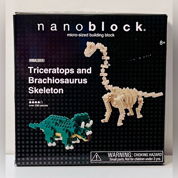 NEW Nanoblock Triceratops & Brachiosaurus - Picture 2 of 5